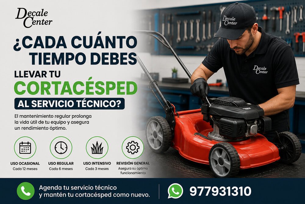 ¿Cada cuánto tiempo debes llevar tu cortacésped al servicio técnico?