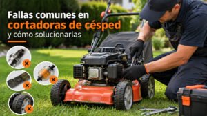 Fallas comunes en cortadoras de césped y cómo solucionarlas