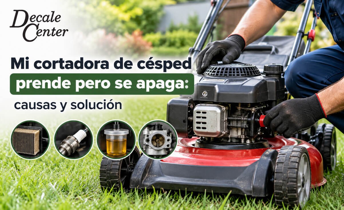 ¿Por qué se apaga una cortadora de césped que acaba de prender?