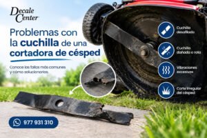 Problemas con la cuchilla de una cortadora de césped